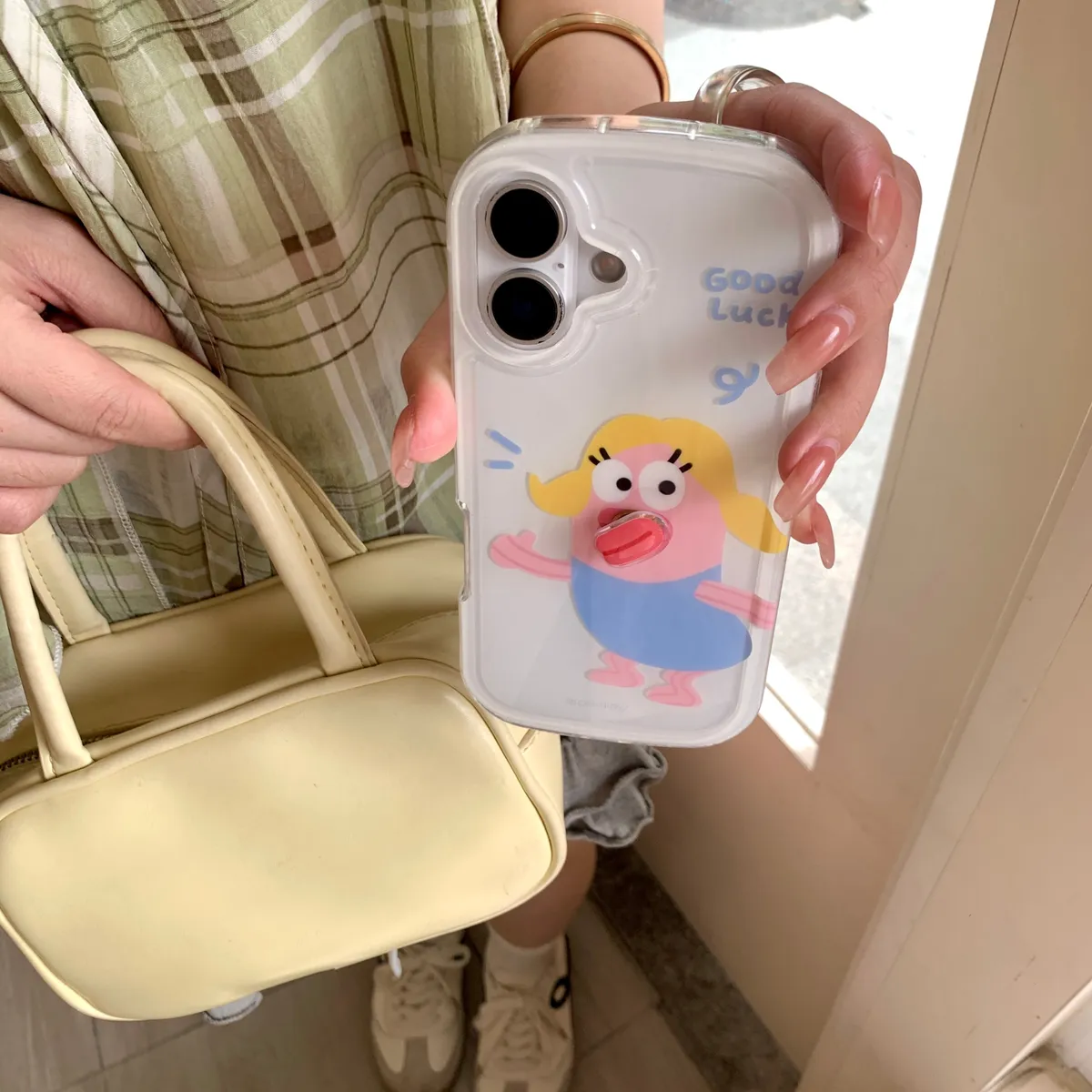 旋转腊肠嘴手链适用于苹果16/15/14/13/promax手机壳iphone16promax可爱卡通 - 图片 6