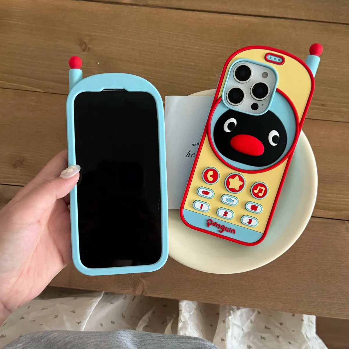 卡通立体可爱pingu企鹅大哥大iPhone15promax手机壳苹果16pro保护套13硅胶14防摔新款情侣创意软壳 - 图片 8