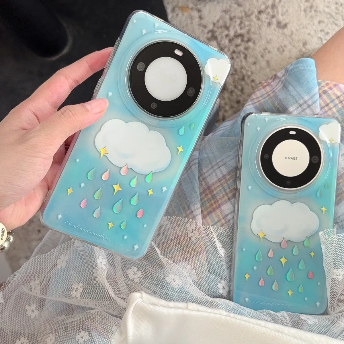 云朵彩钻小雨滴适用mate80pro+手机壳mate70pro全部pura80pro新款mate60pro女款保护套 - 图片 7