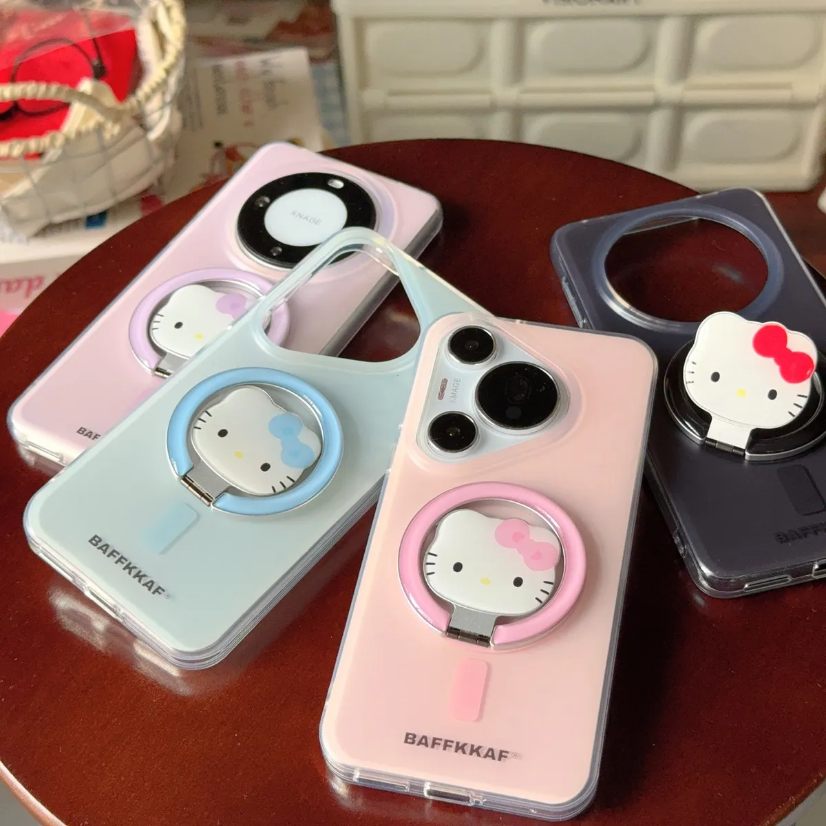 马卡龙4色磁吸支架适用华为mate70pro+手机壳pura80pro磨砂磁吸壳mate60/50pro保护套p60新款pura40pro女 - 图片 4