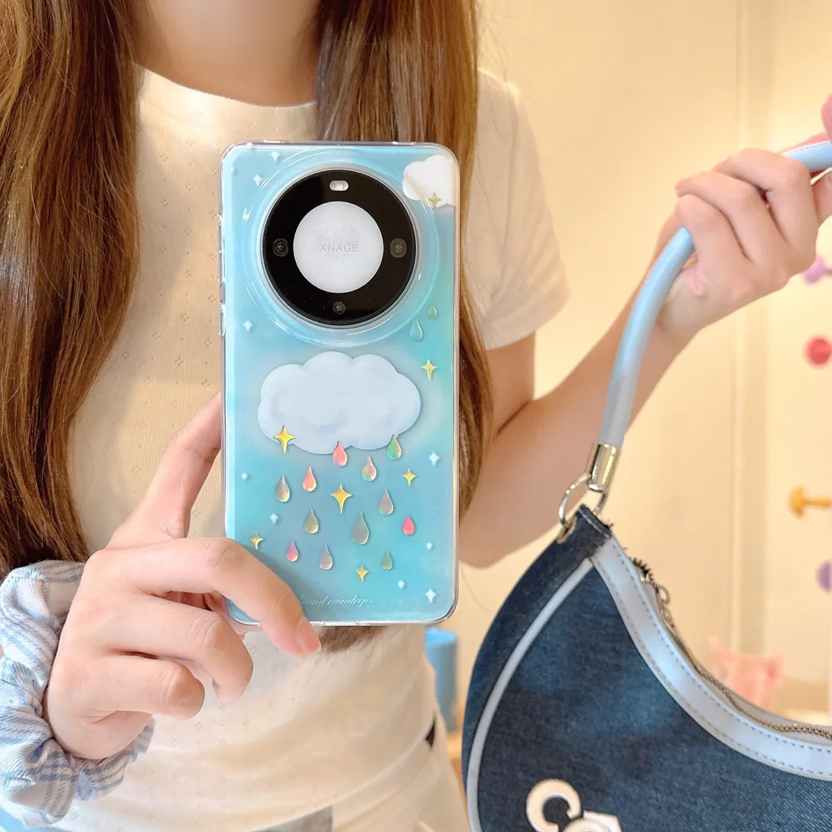 云朵彩钻小雨滴适用mate80pro+手机壳mate70pro全部pura80pro新款mate60pro女款保护套 - 图片 4