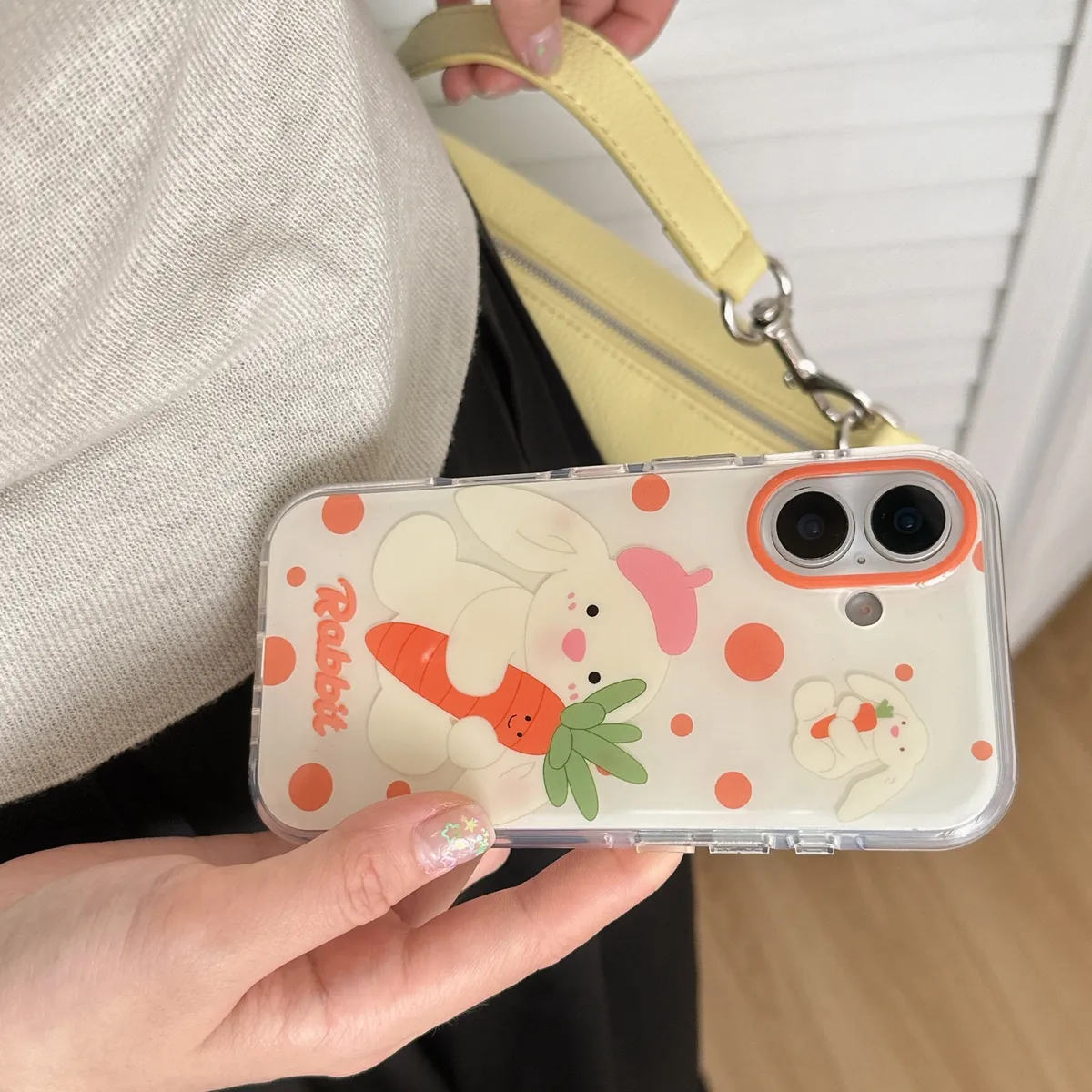 气垫IMD饭团吐司三文鱼适用苹果16promax波点萝卜兔子手机壳卡通iphone13新款14pro防摔15ProMax女16pro可爱14/13Pro全包 - 图片 3