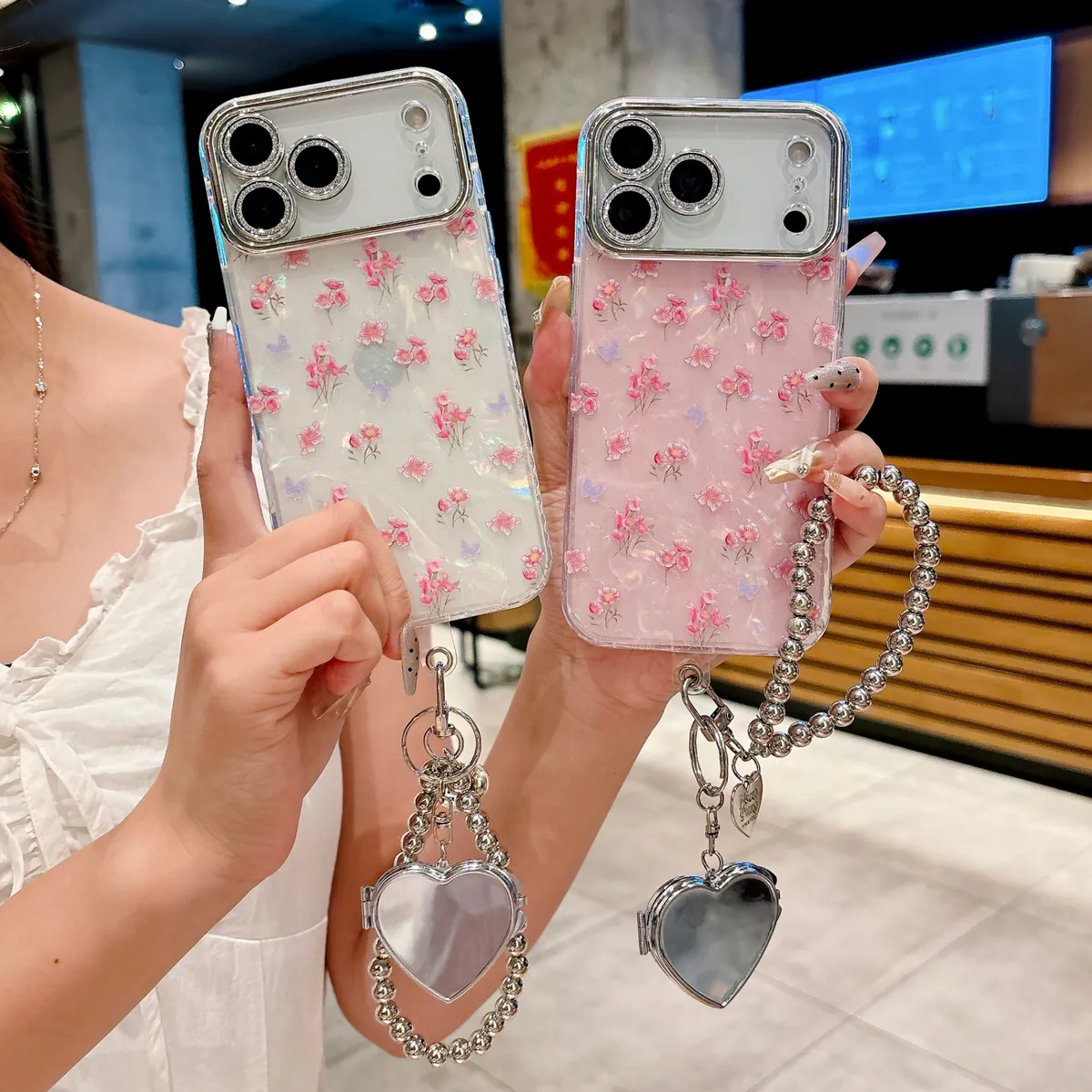 韩系ins粉色小碎花贝壳纹适用苹果17promax手机壳iphone17pro新款16少女14pro高级11梦幻14防摔15自带镜头膜 - 图片 8