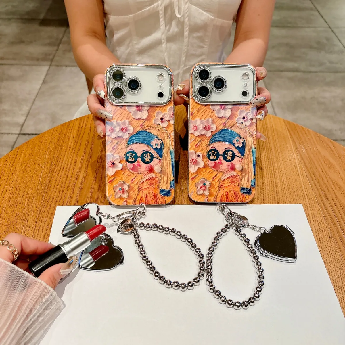 适用苹果系列iPhone17新款手机壳个性时尚17promax/15promax富婆13pro16promax银灰色闪粉镜头保护套