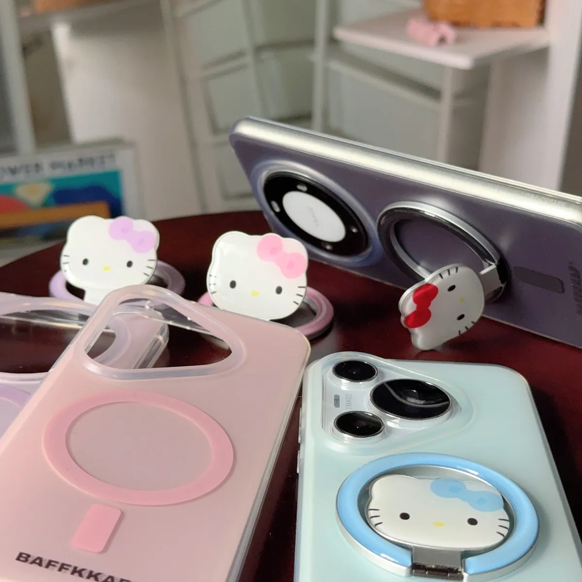 马卡龙4色磁吸支架适用华为mate70pro+手机壳pura80pro磨砂磁吸壳mate60/50pro保护套p60新款pura40pro女 - 图片 2