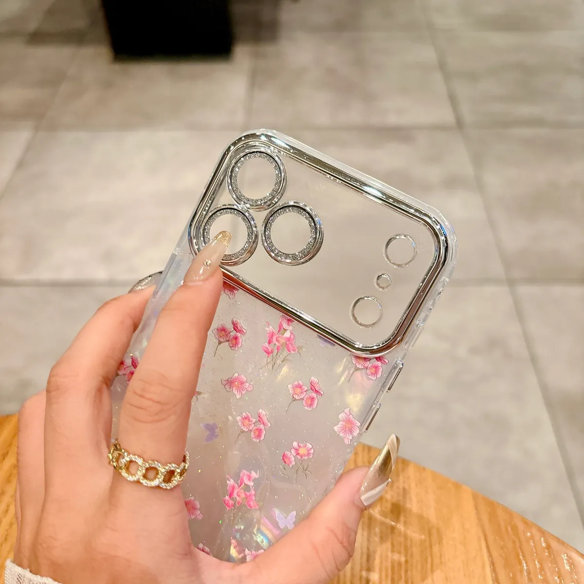 韩系ins粉色小碎花贝壳纹适用苹果17promax手机壳iphone17pro新款16少女14pro高级11梦幻14防摔15自带镜头膜 - 图片 9