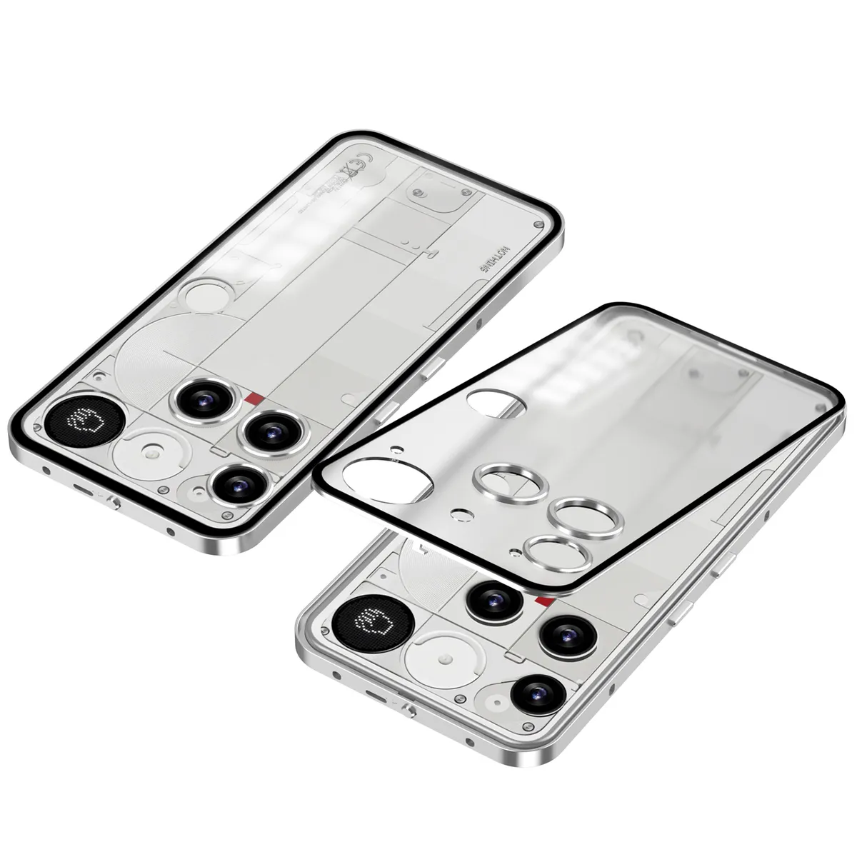 适用于nothingphone3弹扣手机壳金属边框保护套磨砂背板