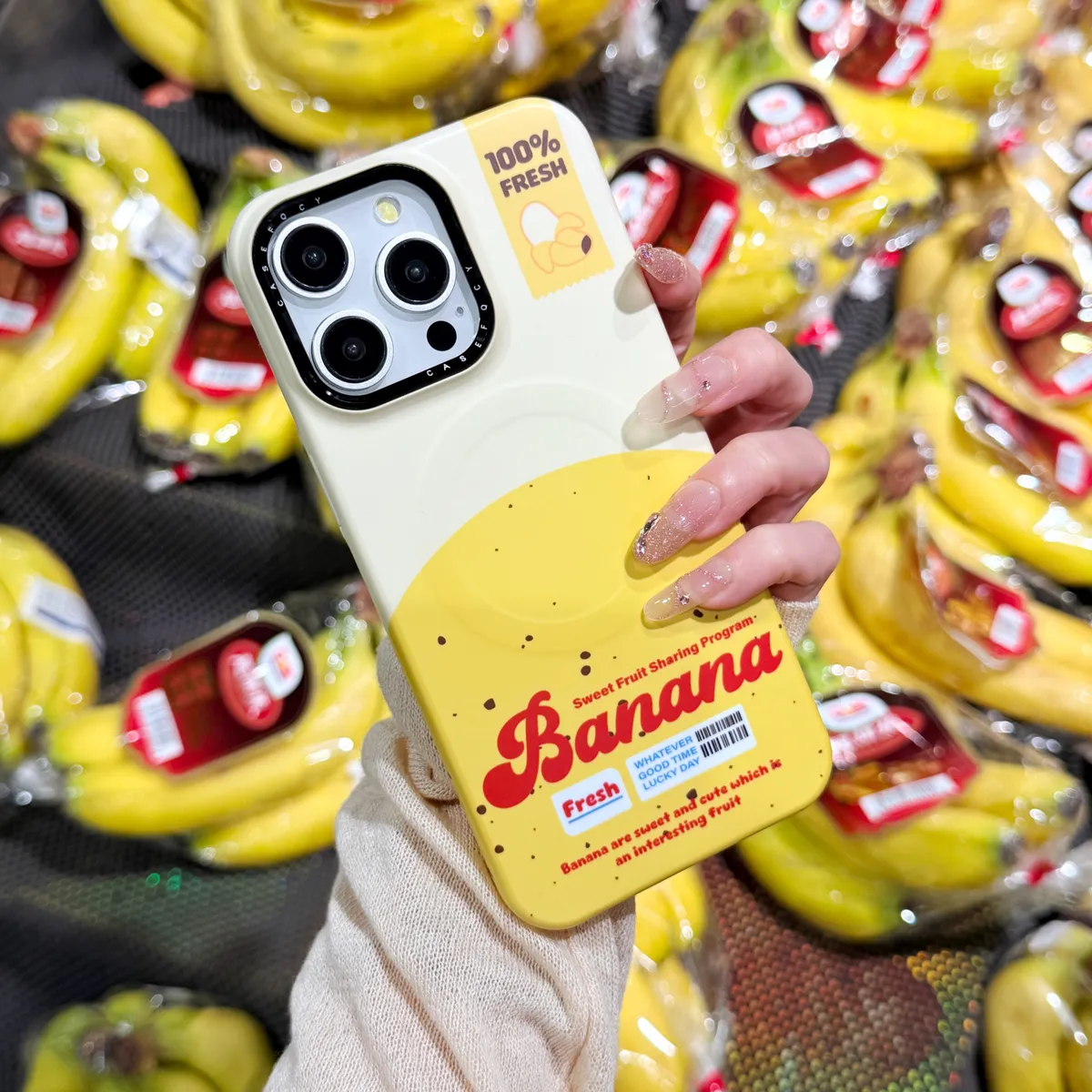 立体剥皮香蕉创意适用苹果16promax手机壳个性香蕉支架iphone14新款15promax磁吸菲林壳 - 图片 9