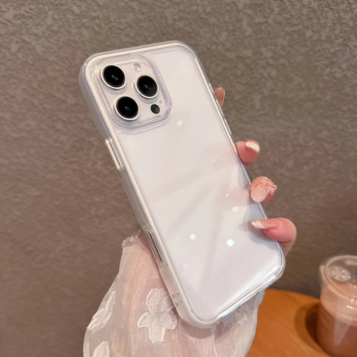 苹果16 ins高颜值透色iPhone16promax手机壳硅胶15plus三合一14promax新款13promax防摔12promax保护套11软12