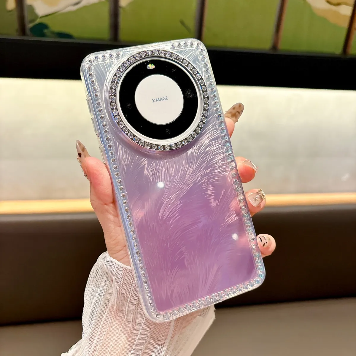 适用Pura80手机壳新款80pro+奢华电镀Mate70pro闪钻流苏水波纹70pro+高级感mt60pro防摔苹果16女款15渐变 - 图片 11