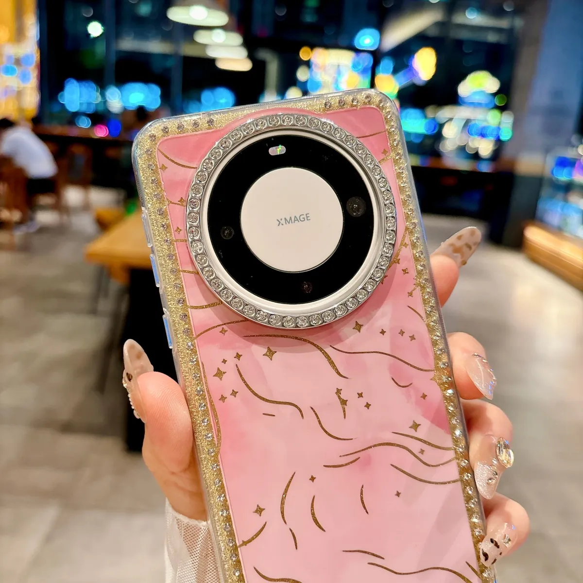 适用mate70Pro手机壳mate60晕染爱心手链p80pro简约女款p70网红新款创意手机套 - 图片 3
