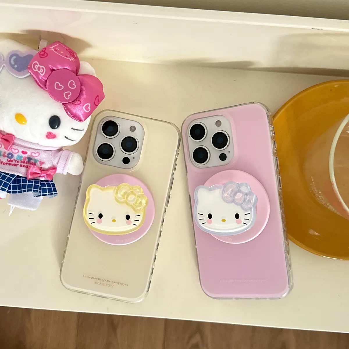 磁吸支架果冻Kitty适用于苹果16/15/14/13/promax手机壳iphone16promax可爱卡通 - 图片 2