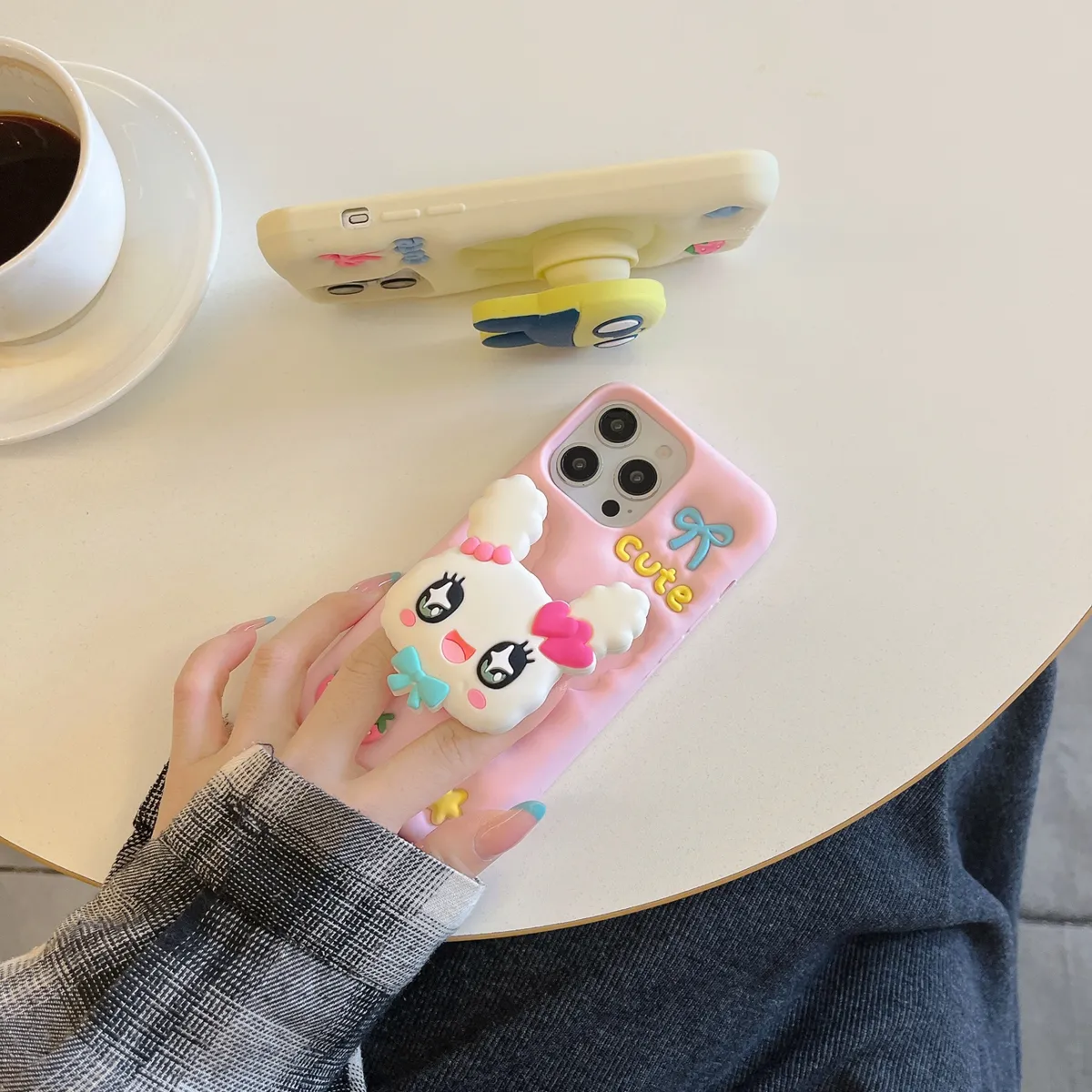 硅胶支架  拓麻歌子 麻美吉适用苹果16promax手机壳日系可爱卡通iphone14pro超火简约少女心13promax防摔保护套 - 图片 2