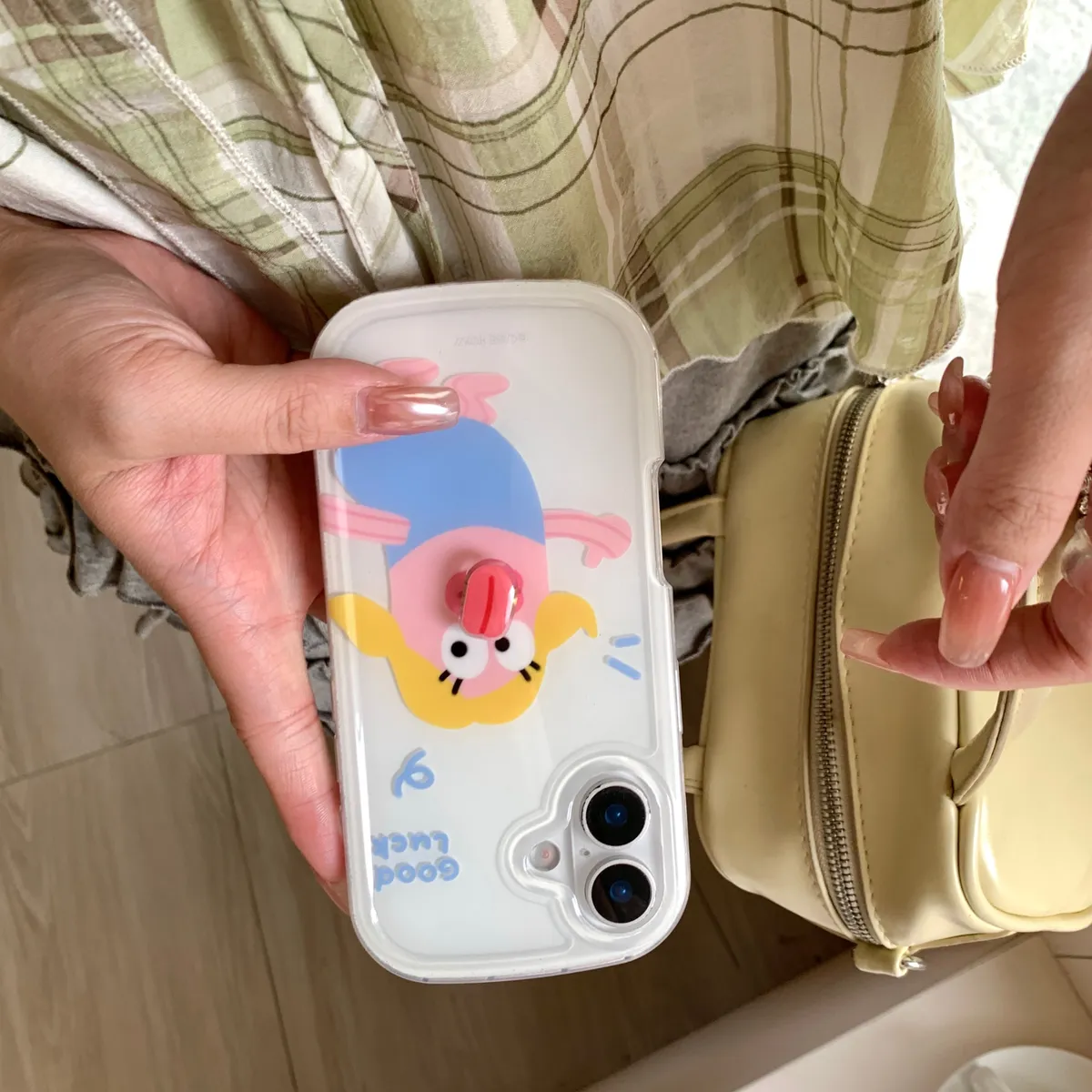 旋转腊肠嘴手链适用于苹果16/15/14/13/promax手机壳iphone16promax可爱卡通 - 图片 9