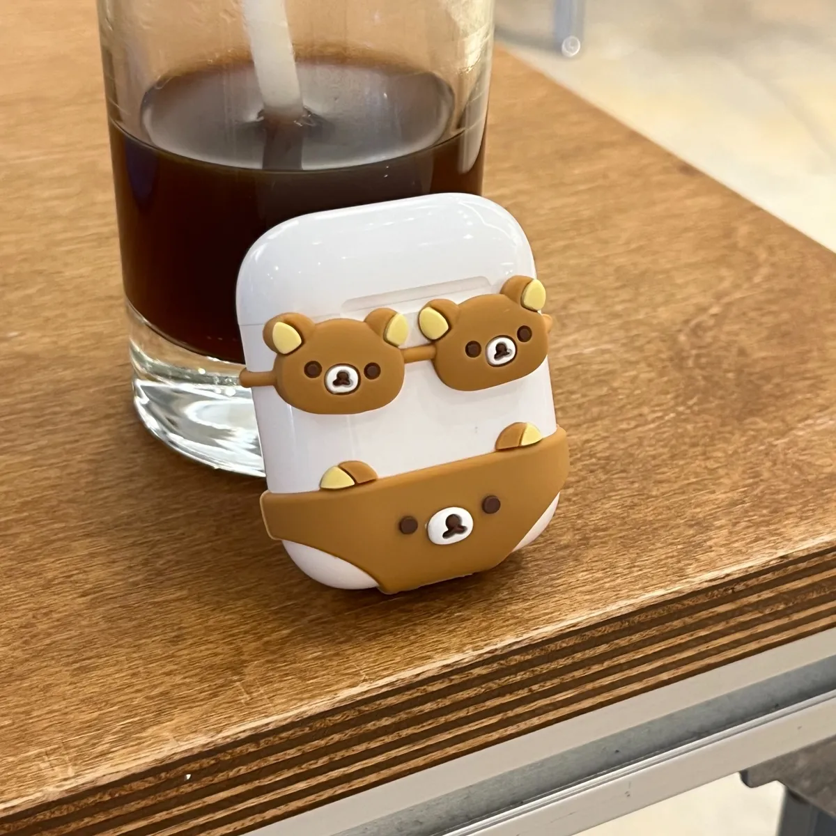硅胶比基尼轻松熊耳机套适用AirPods3苹果无线蓝牙AirPodsPro耳机壳可爱卡通AirPods4全包防摔套AirPods2 - 图片 4