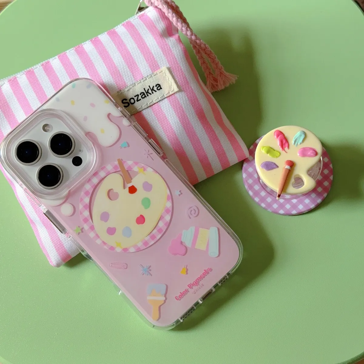 ins绘画盘磁吸适用于苹果16/15promax/iPhone14pro手机壳13趣味创意小众简约ins保护套 - 图片 7