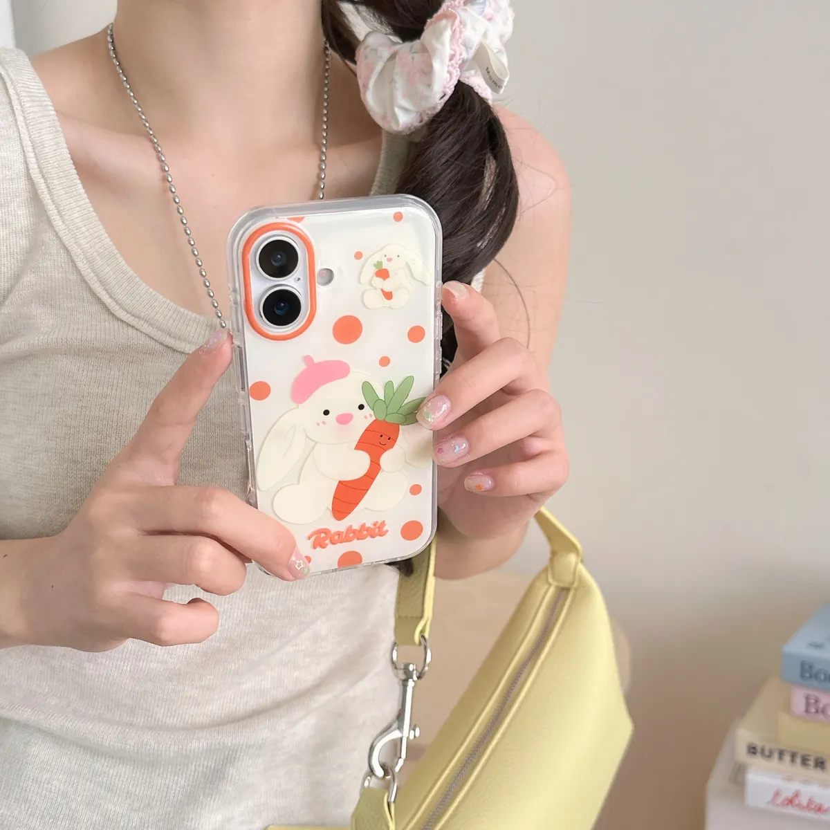 气垫IMD饭团吐司三文鱼适用苹果16promax波点萝卜兔子手机壳卡通iphone13新款14pro防摔15ProMax女16pro可爱14/13Pro全包 - 图片 7