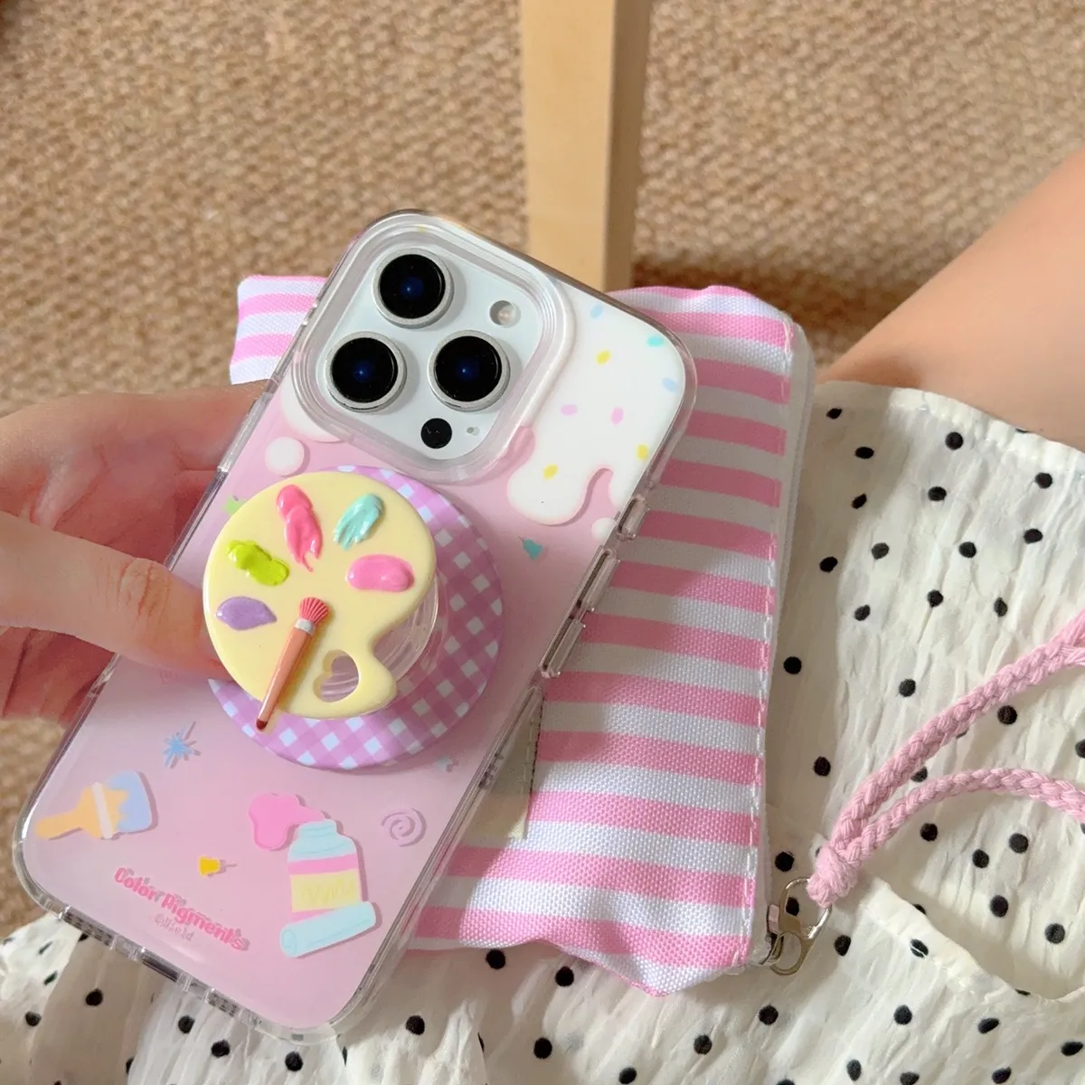 ins绘画盘磁吸适用于苹果16/15promax/iPhone14pro手机壳13趣味创意小众简约ins保护套 - 图片 6