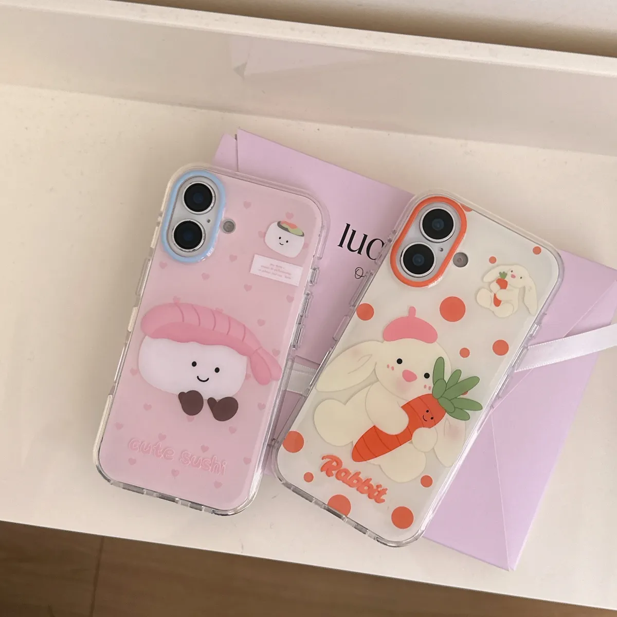 气垫IMD饭团吐司三文鱼适用苹果16promax波点萝卜兔子手机壳卡通iphone13新款14pro防摔15ProMax女16pro可爱14/13Pro全包 - 图片 5