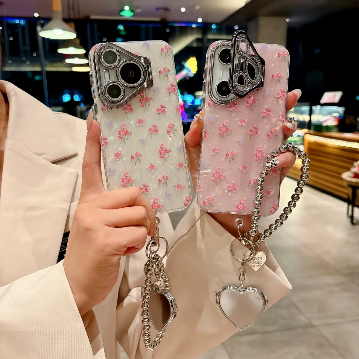 支架Pura70补妆镜子手机壳个性Mate70pro活力版保护套防摔Mate60闪粉镜头膜P70pro - 图片 9