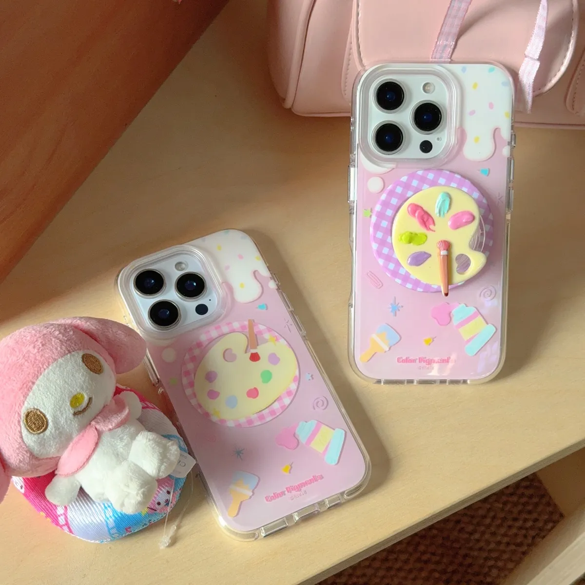 ins绘画盘磁吸适用于苹果16/15promax/iPhone14pro手机壳13趣味创意小众简约ins保护套 - 图片 2
