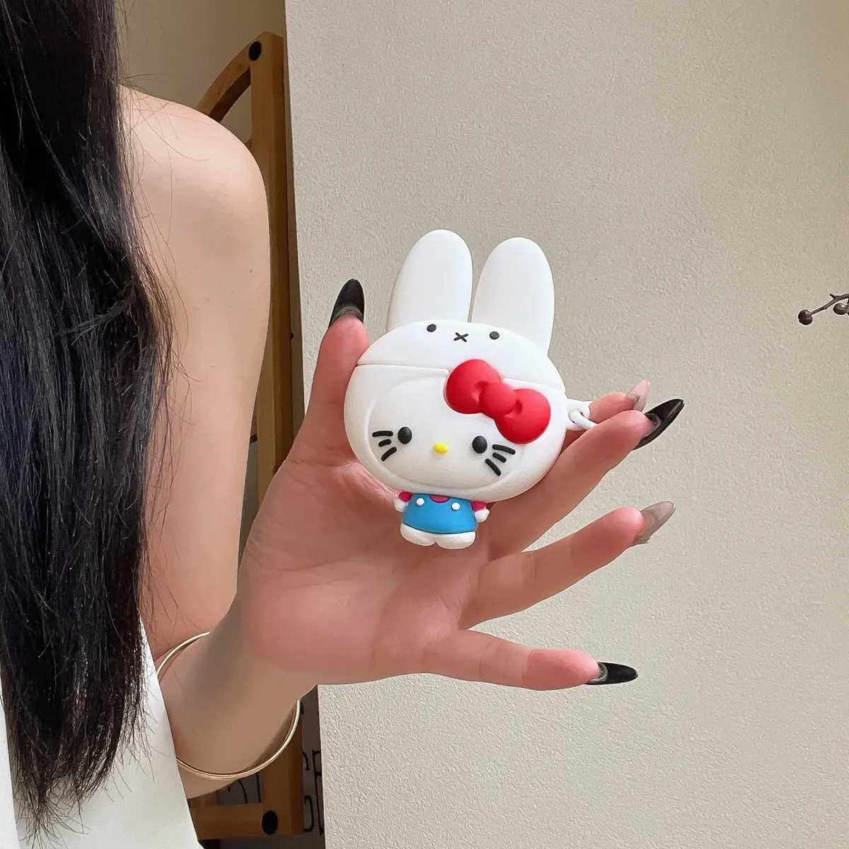 硅胶米菲KT耳机套适用苹果 AirPods Pro 第二代 新款耳机壳AirPods 1/2防摔AirPods 3简约保护套AirPods 4防尘高级感 - 图片 7