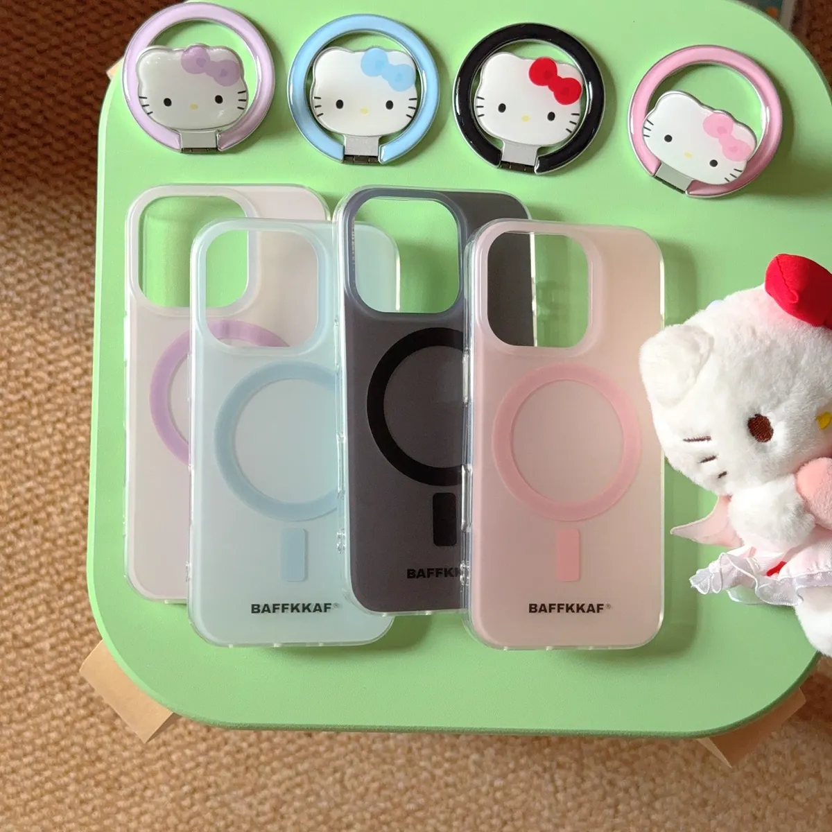马卡龙4色磁吸壳适用iPhone16promax苹果15pro手机壳14KT支架3防摔保护套12 - 图片 2