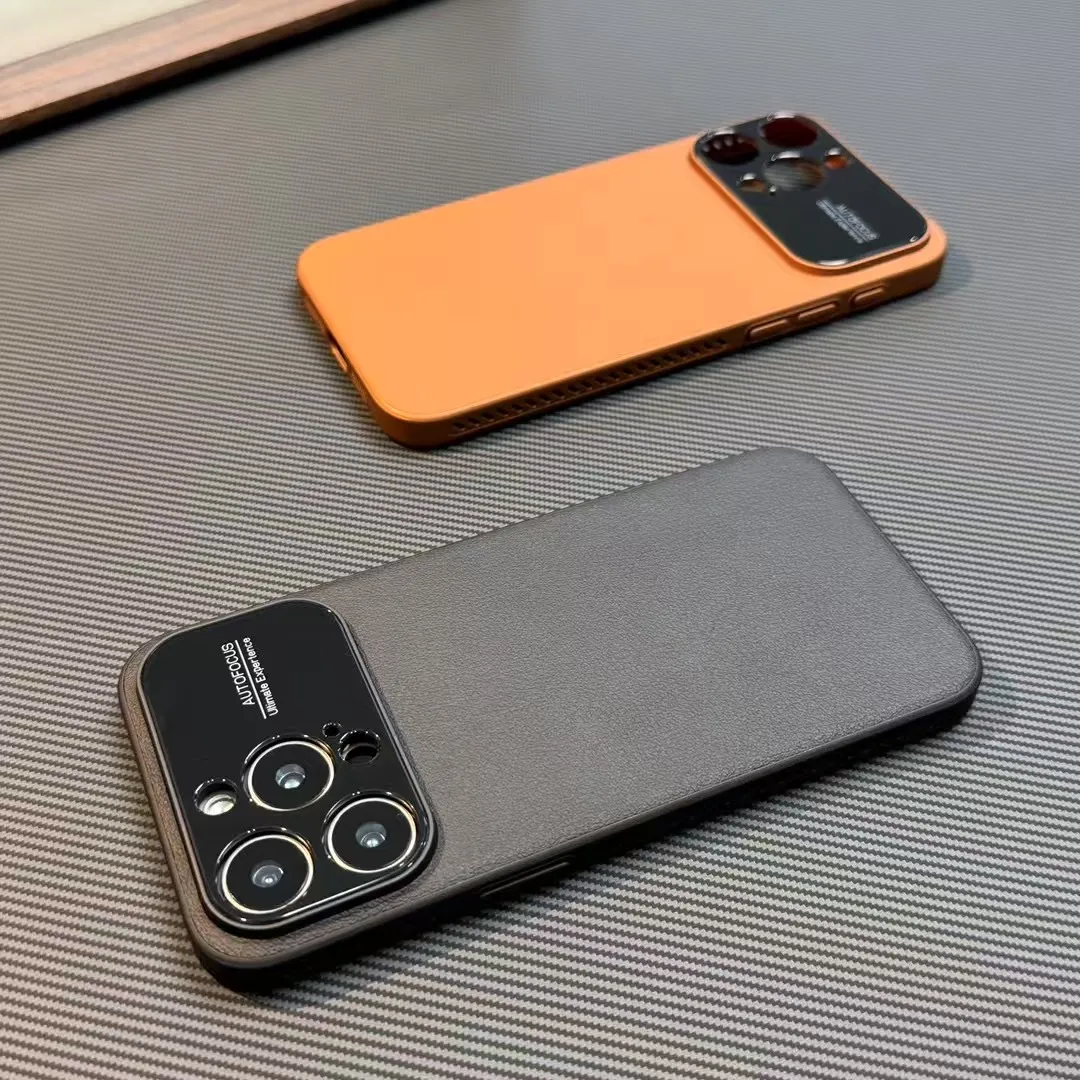 秒变苹果17适用于苹果16promax手机壳新款磁吸iphone15ProMax真皮全包防摔保护套14pro超薄散热简约高级感营 - 图片 5