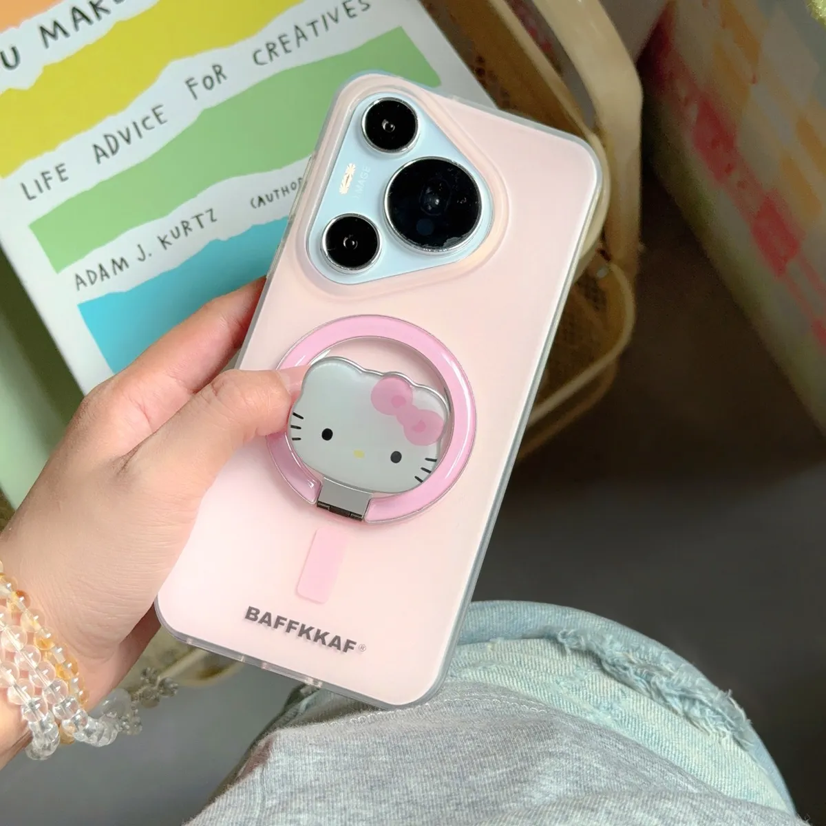 马卡龙4色磁吸支架适用华为mate70pro+手机壳pura80pro磨砂磁吸壳mate60/50pro保护套p60新款pura40pro女 - 图片 6