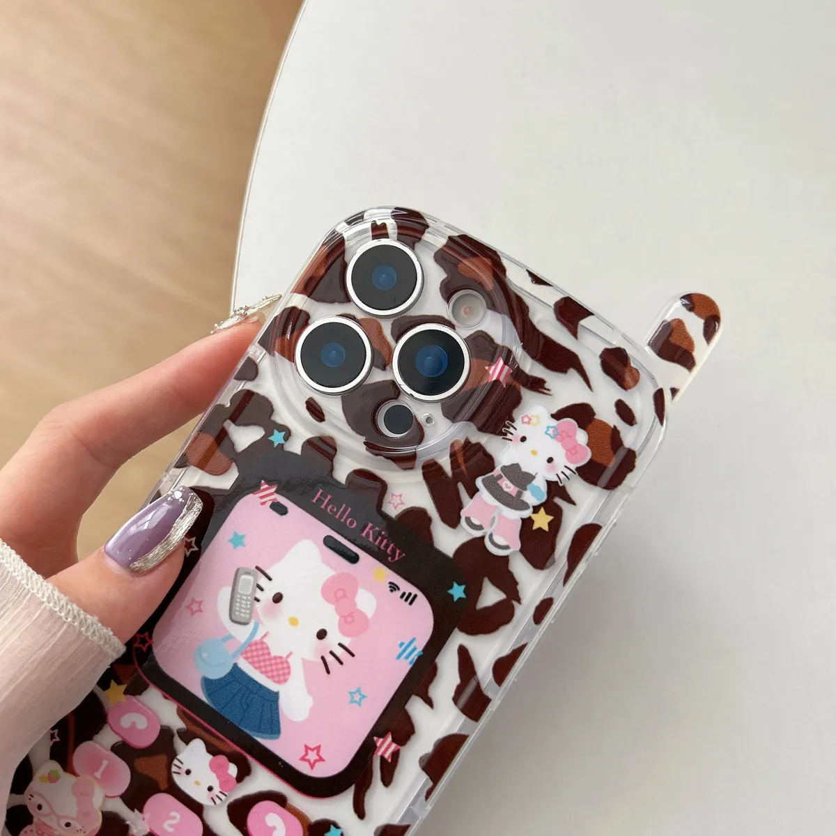 大哥大豹纹kitty适用苹果16promax手机壳相框卡通创意iphone13新款大哥大造型15promax全包保护套 - 图片 6