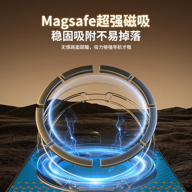 适用于苹果16promax金属秒变17抽拉款 15promax/13promax/14promax无边框带Magsafe磁吸旋转支架 - 图片 7
