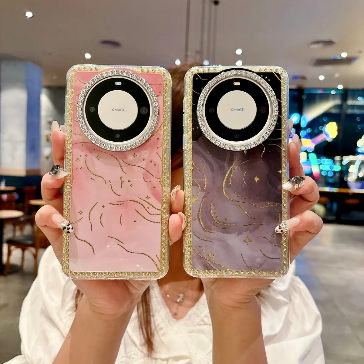 适用mate70Pro手机壳mate60晕染爱心手链p80pro简约女款p70网红新款创意手机套 - 图片 5