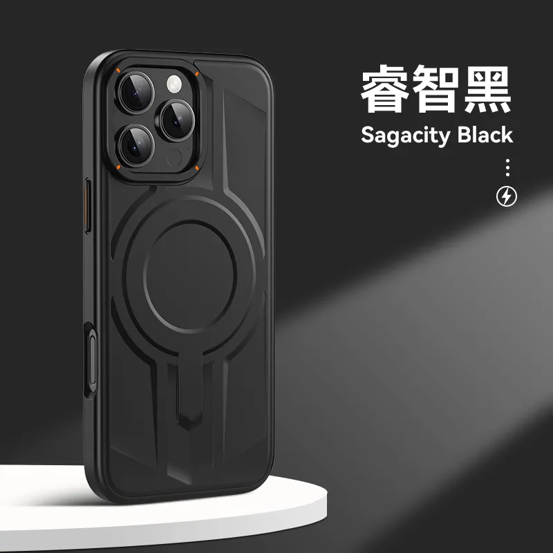 铠甲二合一磁吸充电适用苹果16ProMax手机壳旋转指环支架iPhone15pro新款14pm轻薄防摔13全包硅胶男女高级感 - 图片 6