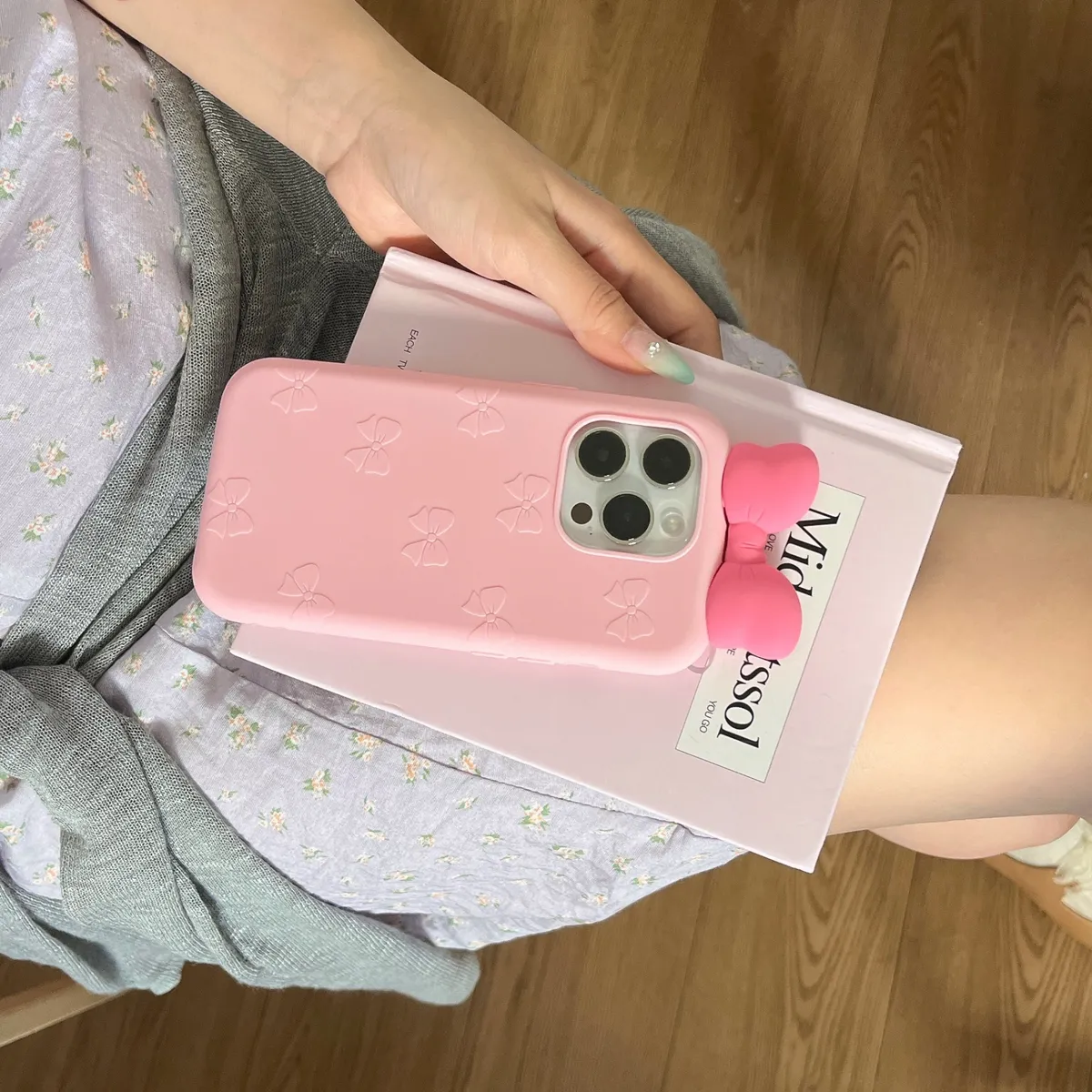 卡通立体可爱蝴蝶结适用iPhone15promax手机壳苹果16pro保护套13硅胶14防摔新款情侣创意软壳 - 图片 9