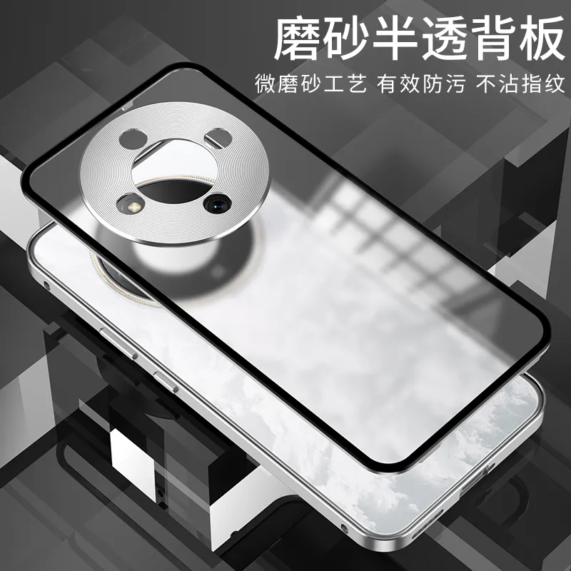 适用于荣耀x70弹扣手机壳金属边框保护套磨砂背板 - 图片 6