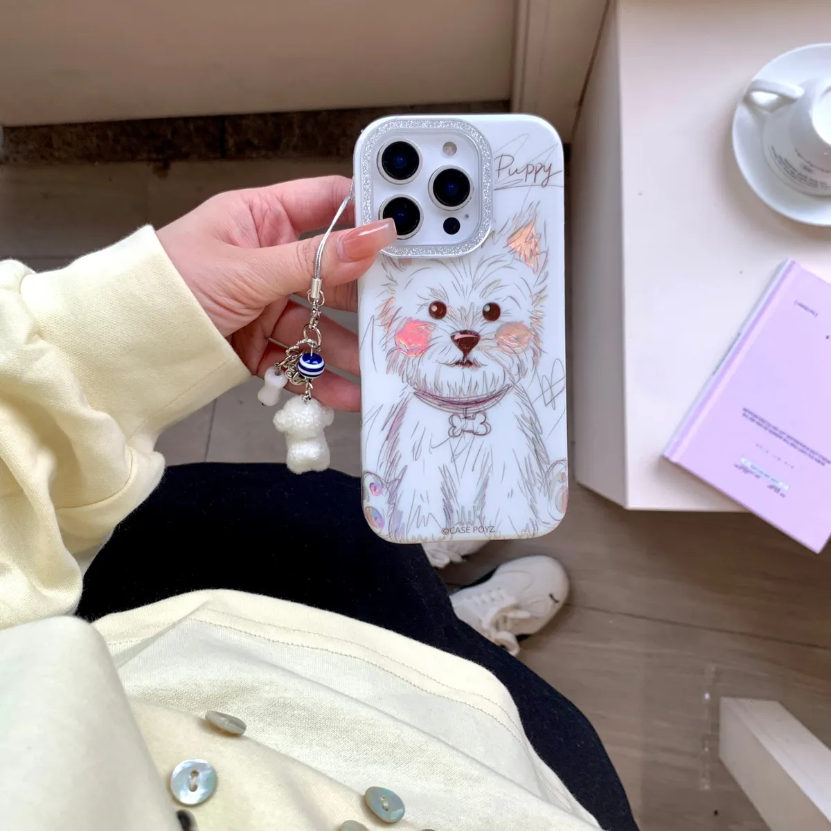 可爱挂绳西高地适用于苹果16/15/14/13/promax手机壳iphone16promax可爱卡通 - 图片 6