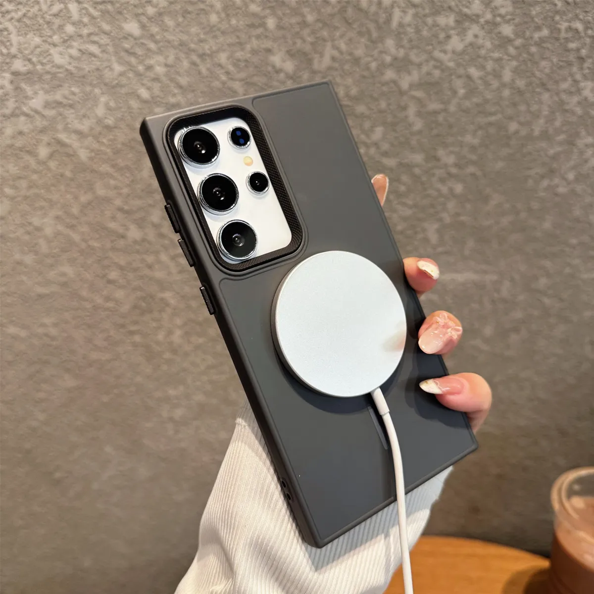 适用于三星S25Ultra手机壳S24磨砂S23超薄22u磁吸全包Plus硬21防摔新款+高级感男散热女简约galaxy外壳保护套 - 图片 3