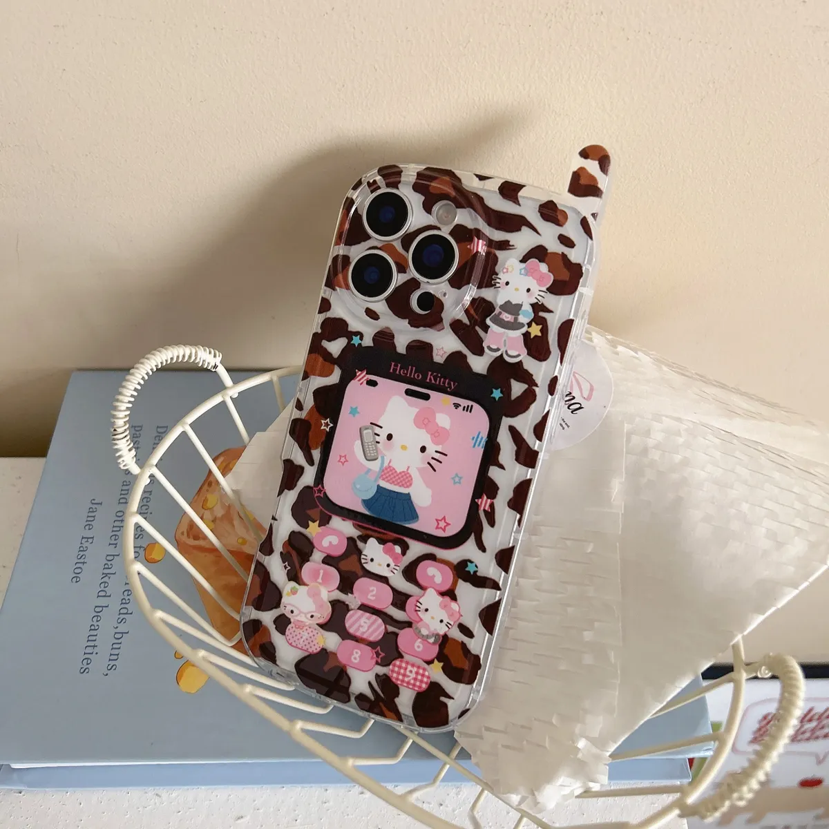 大哥大豹纹kitty适用苹果16promax手机壳相框卡通创意iphone13新款大哥大造型15promax全包保护套 - 图片 10