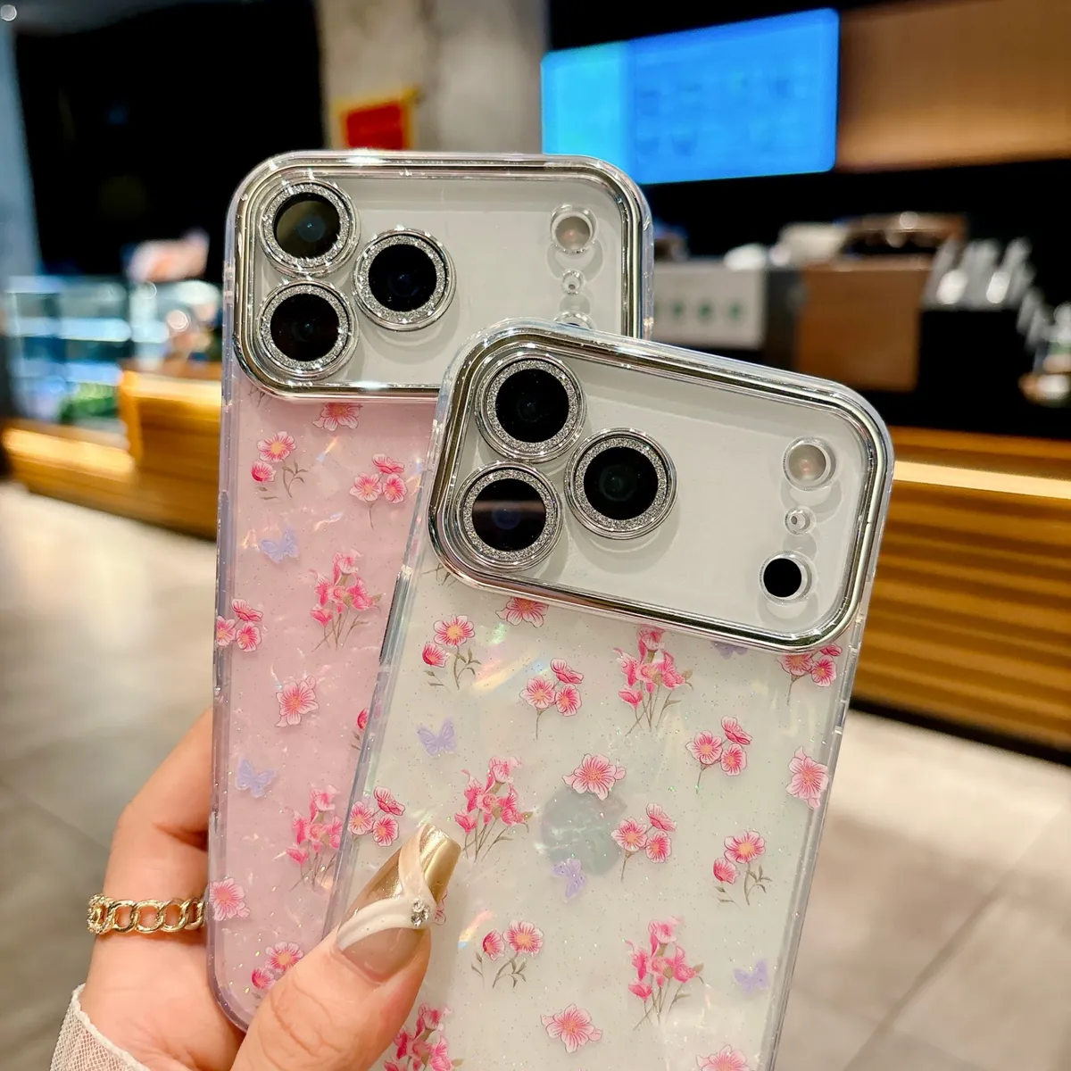 韩系ins粉色小碎花贝壳纹适用苹果17promax手机壳iphone17pro新款16少女14pro高级11梦幻14防摔15自带镜头膜 - 图片 14