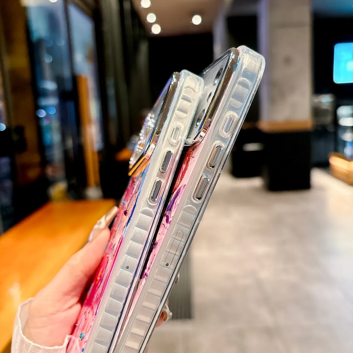 适用苹果系列iPhone17新款手机壳17pro15promax国风油画花朵13pro16promax全包镜头膜钻框保护套 - 图片 8