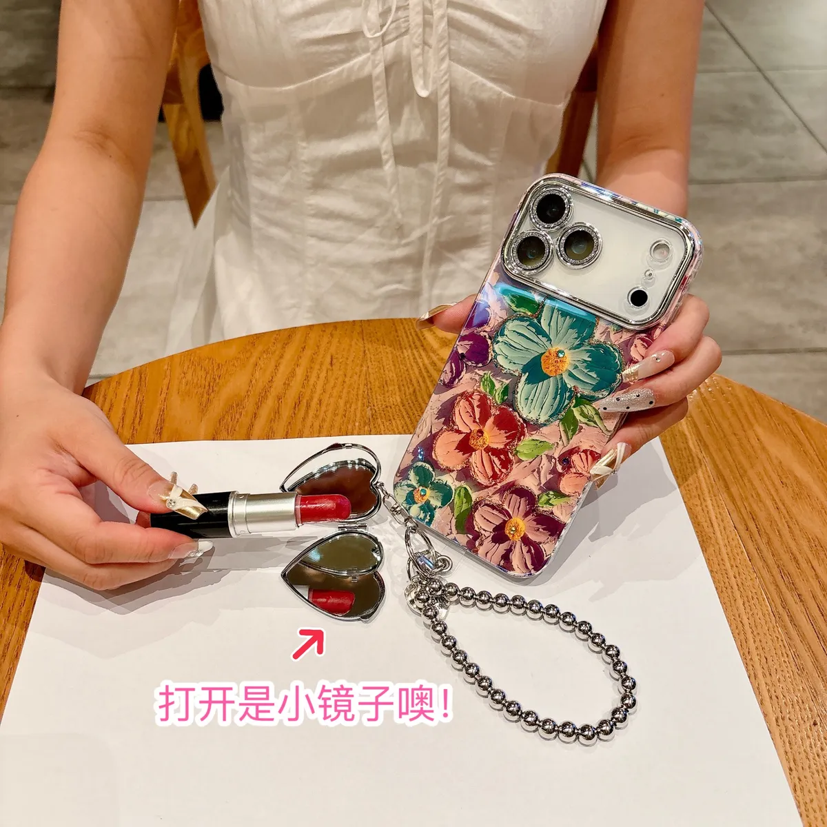 适用苹果系列iPhone17新款手机壳17pro15promax国风油画花朵13pro16promax全包镜头膜钻框保护套 - 图片 9