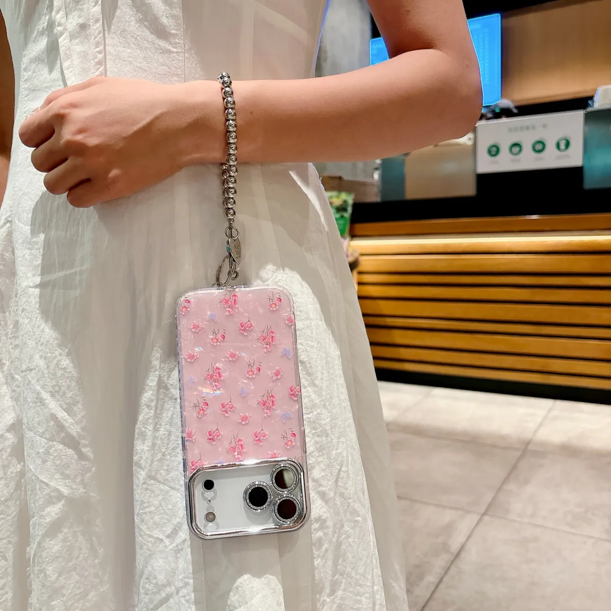 韩系ins粉色小碎花贝壳纹适用苹果17promax手机壳iphone17pro新款16少女14pro高级11梦幻14防摔15自带镜头膜 - 图片 5
