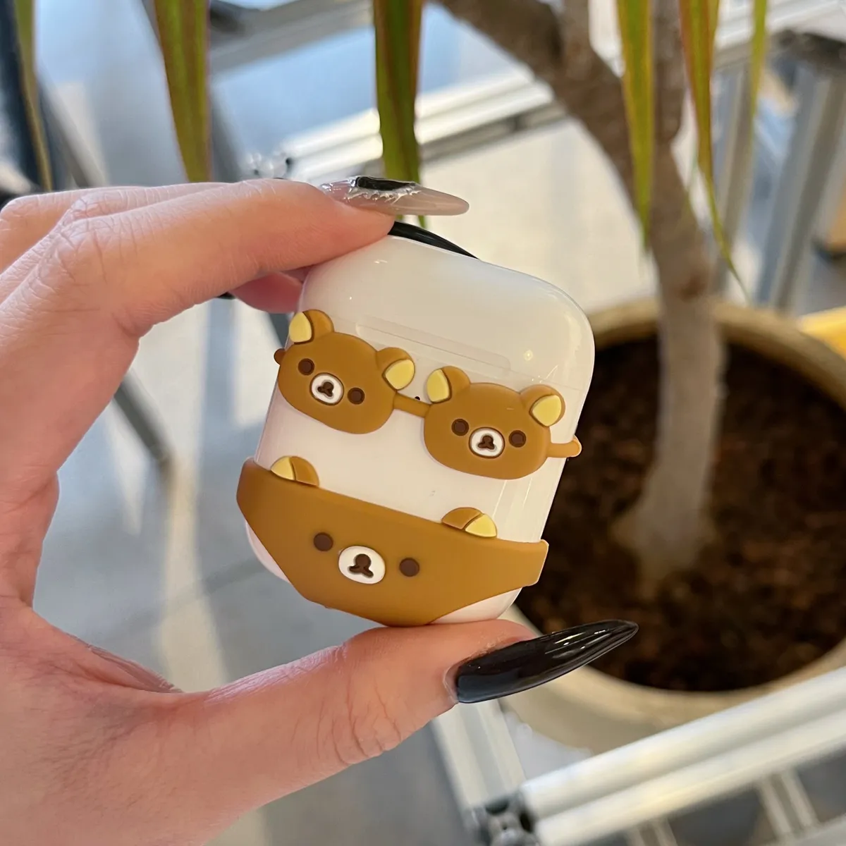 硅胶比基尼轻松熊耳机套适用AirPods3苹果无线蓝牙AirPodsPro耳机壳可爱卡通AirPods4全包防摔套AirPods2 - 图片 5