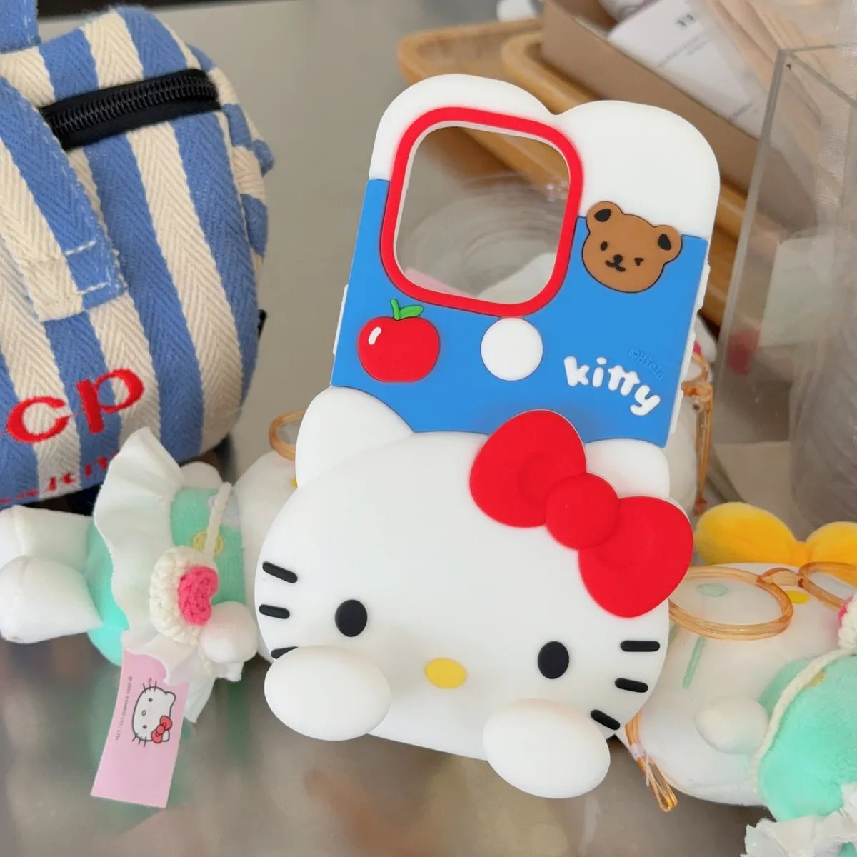 趴趴红苹果kitty适用苹果16promax手机壳iphone15新款14少女心全包日韩13防摔硅胶12promax保护壳 - 图片 2