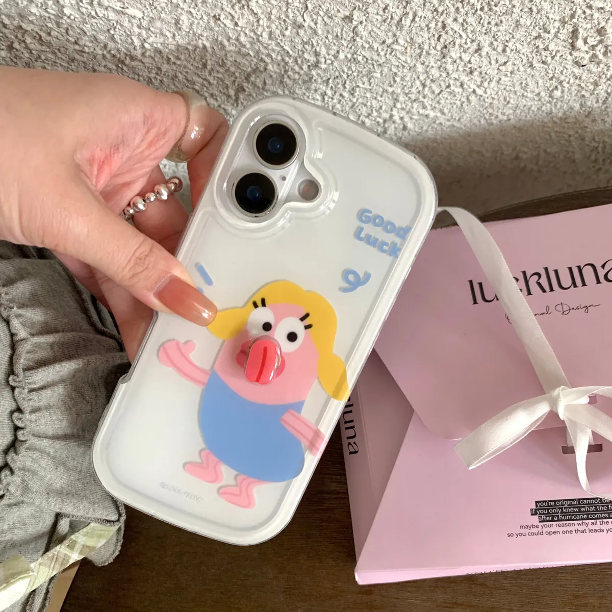 旋转腊肠嘴手链适用于苹果16/15/14/13/promax手机壳iphone16promax可爱卡通 - 图片 5