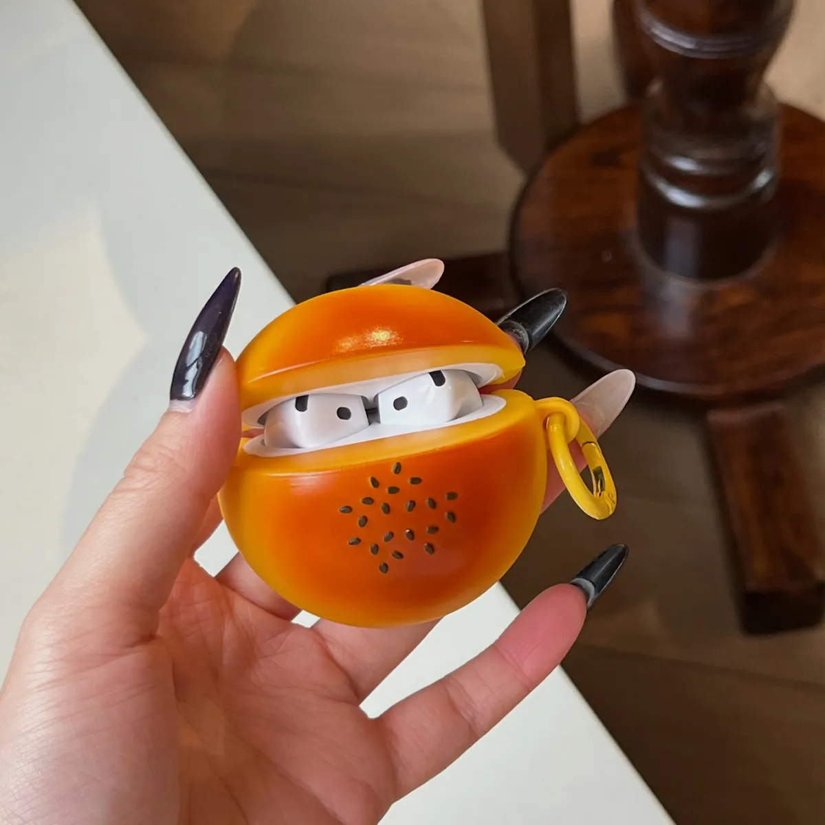 硅胶蛋黄酥耳机套适用苹果 AirPods Pro 第二代 新款耳机壳AirPods 1/2防摔AirPods 4简约保护套AirPods 3防尘高级感 - 图片 10