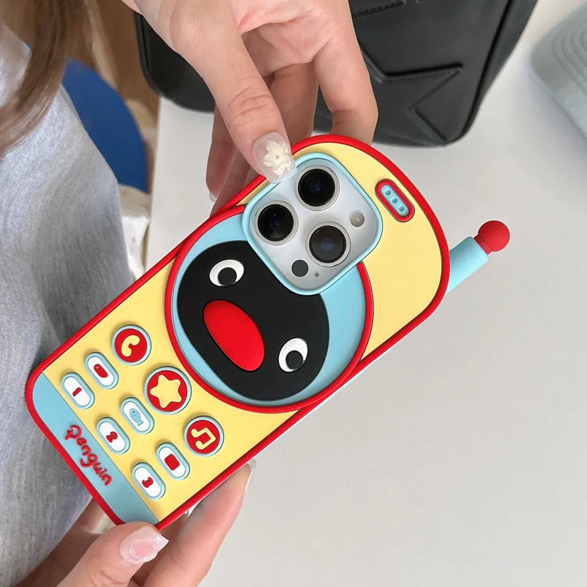 卡通立体可爱pingu企鹅大哥大iPhone15promax手机壳苹果16pro保护套13硅胶14防摔新款情侣创意软壳 - 图片 10