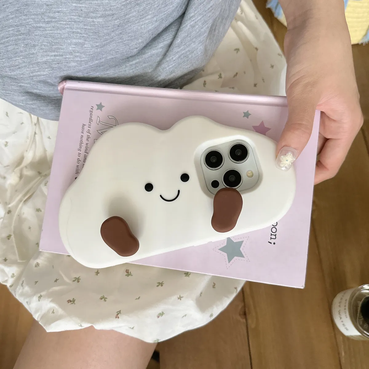 卡通立体可爱jellycat云朵包包iPhone15promax手机壳苹果16pro保护套13硅胶14防摔新款情侣创意软壳 - 图片 2