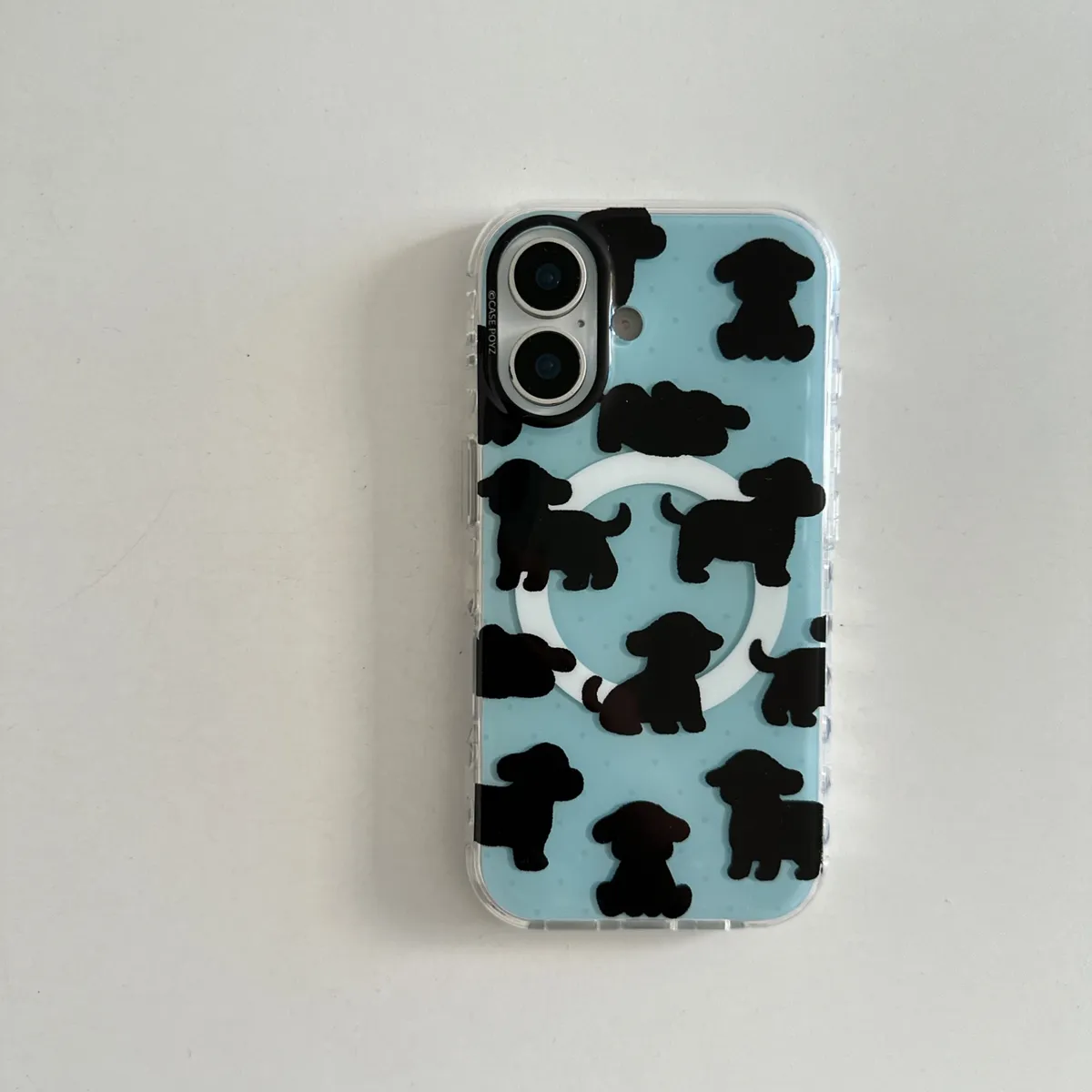 黑色镜子动物适用于苹果16/15/14/13/promax手机壳iphone16promax可爱卡通 - 图片 4