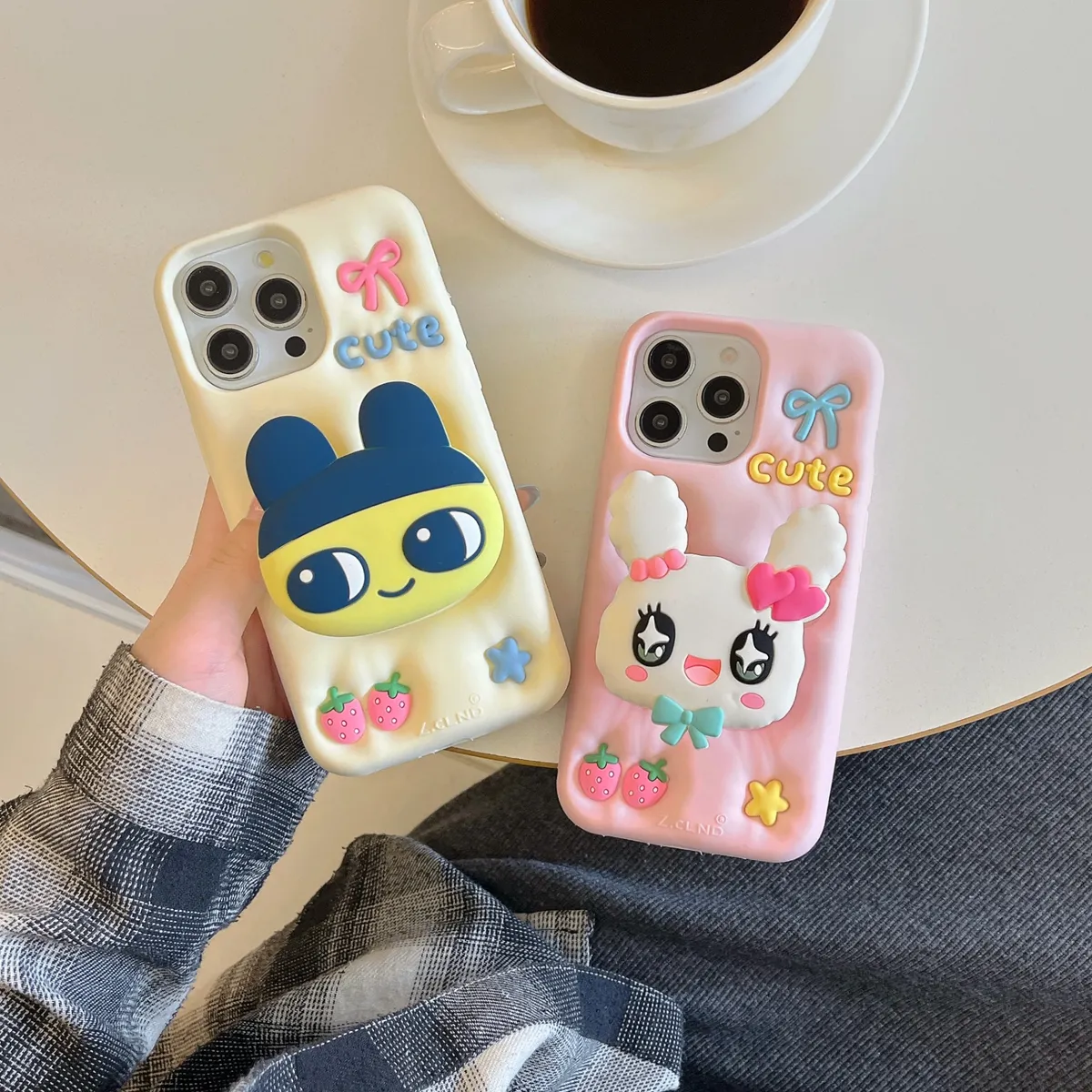 硅胶支架  拓麻歌子 麻美吉适用苹果16promax手机壳日系可爱卡通iphone14pro超火简约少女心13promax防摔保护套 - 图片 6